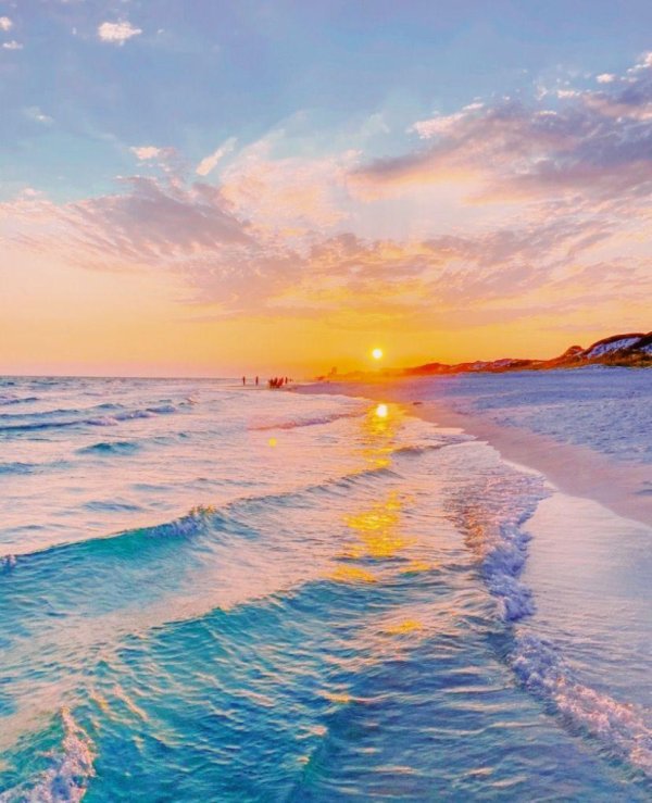 закат на океане