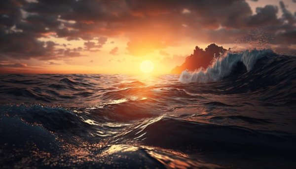 океан на закате