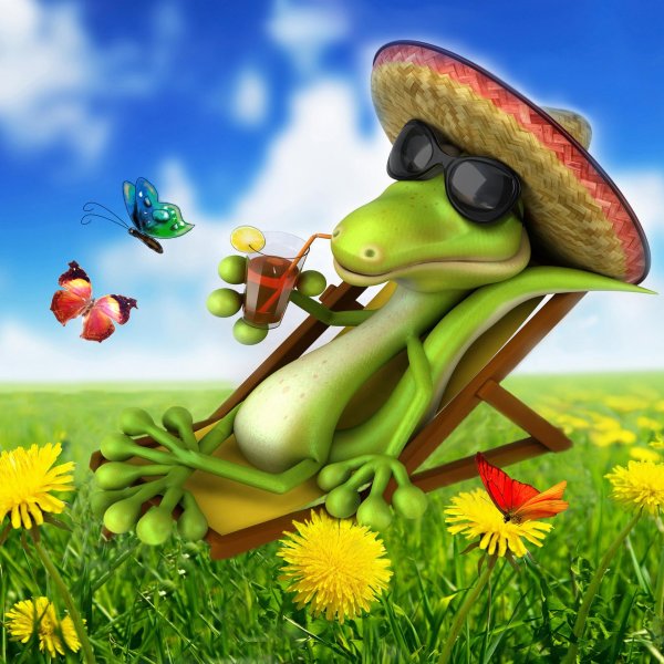 я в отпуске открытки