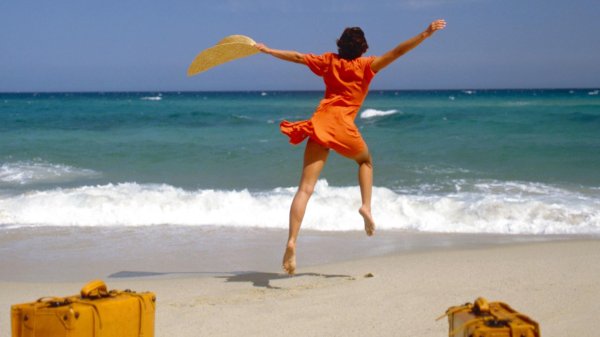 девушка море