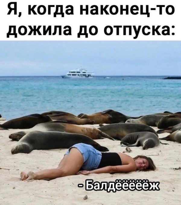 первый день отпуска юмор