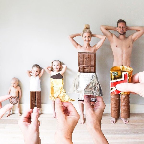 креативная фотосессия семьи