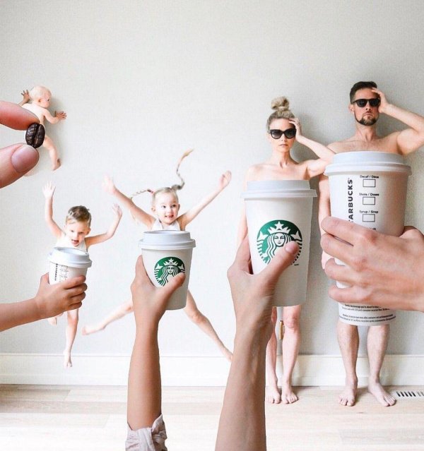 креативная семейная фотосессия