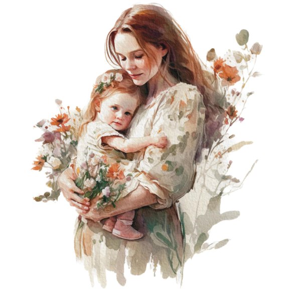 женщина с ребенком на руках