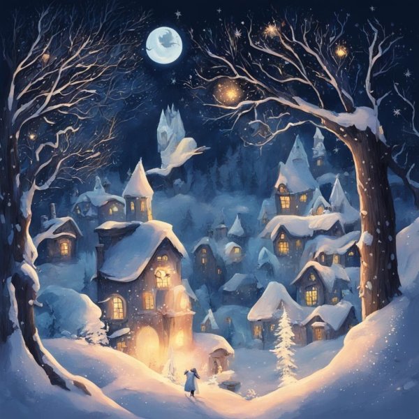 рождественские пейзажи