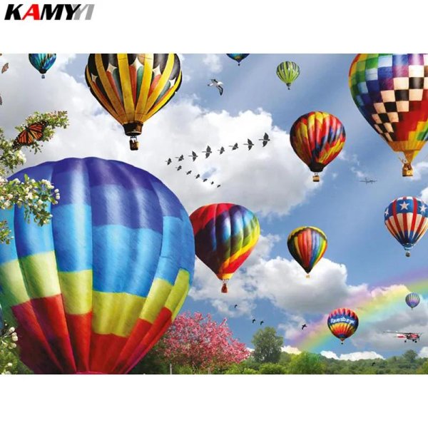 алмазная вышивка воздушный шар