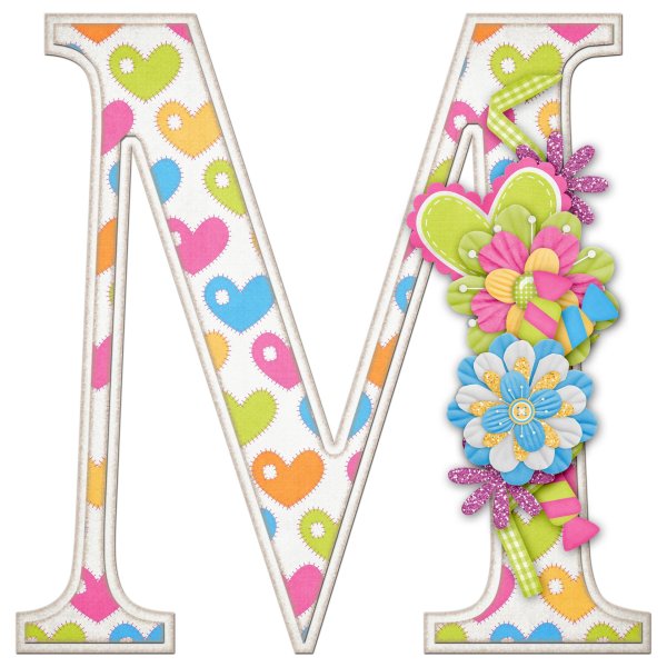 цветочные буквы