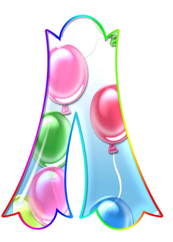 красочные буквы