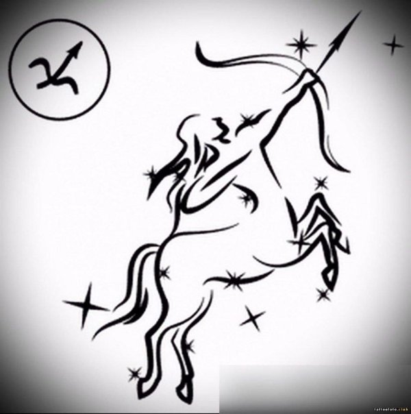 тату стрелец для девушек эскизы