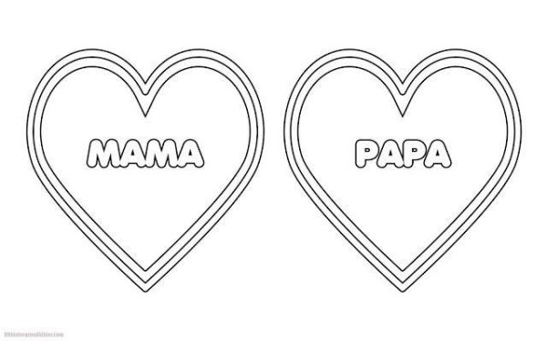 слово мама раскраска