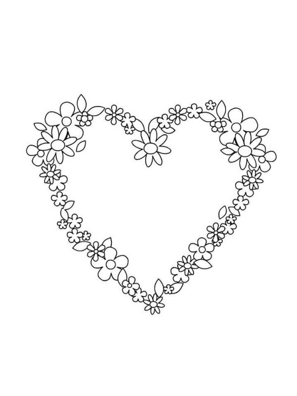 сердечка раскраска