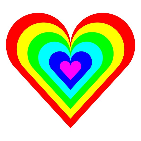 радужное сердечко