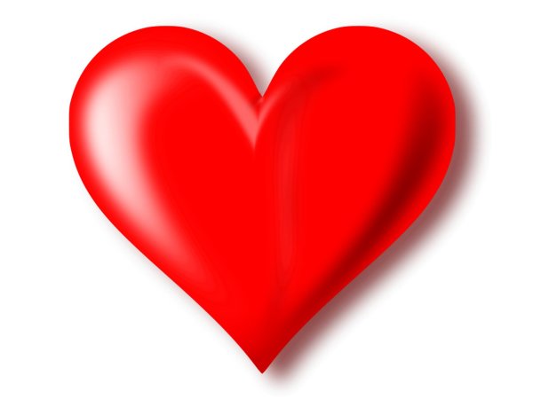 сердца красные