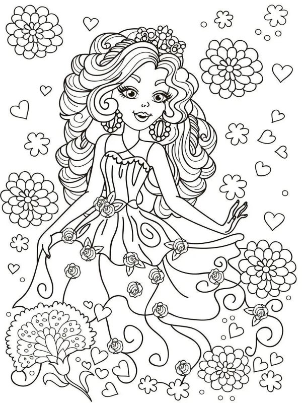 раскраска принцесс