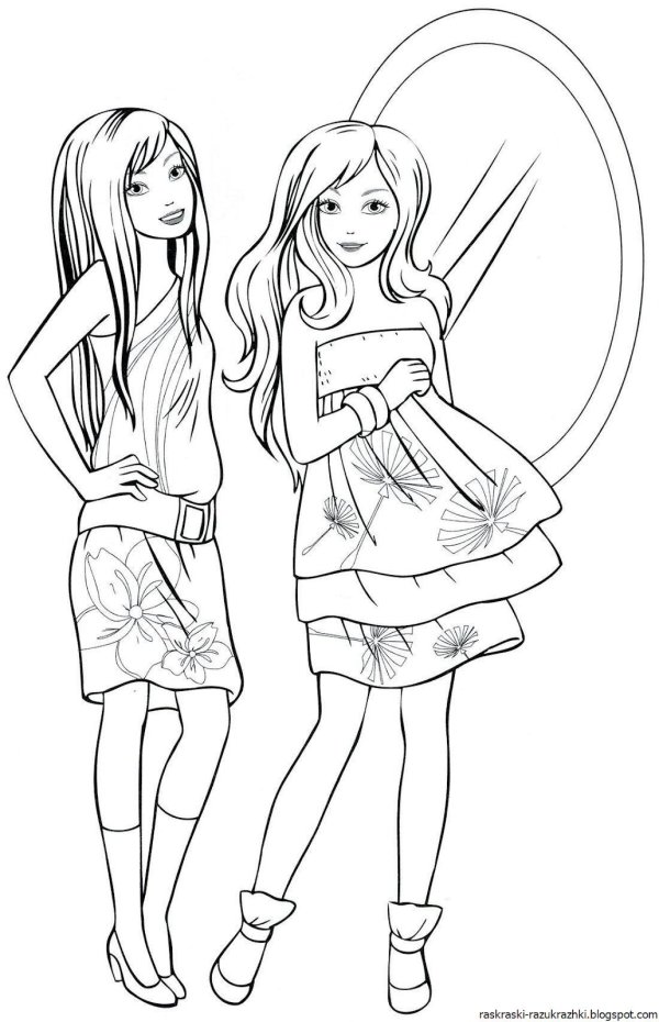 раскраска подружки