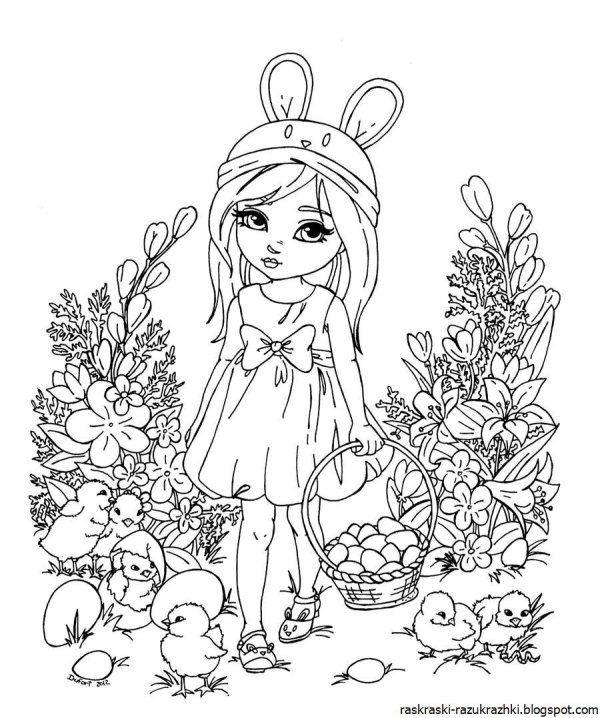 разукрашки для девочек