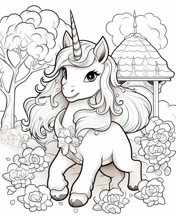 единорога раскраска