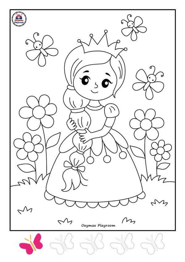 принцесса раскраска
