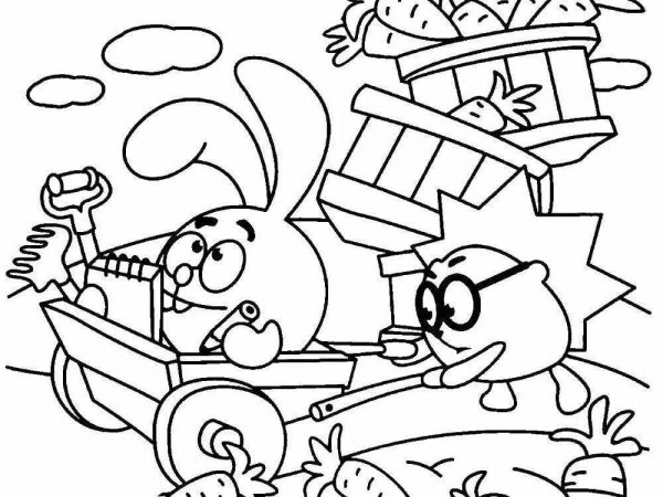 смешарики раскраска