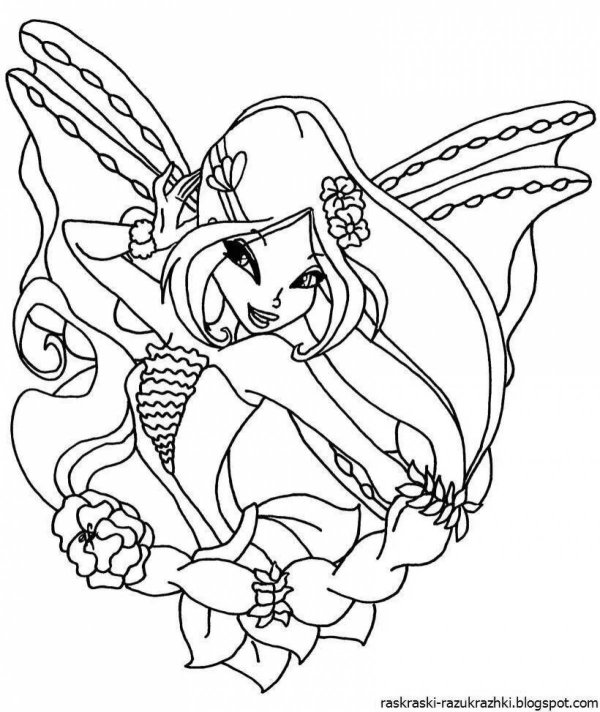 раскраски винкс сиреникс флора