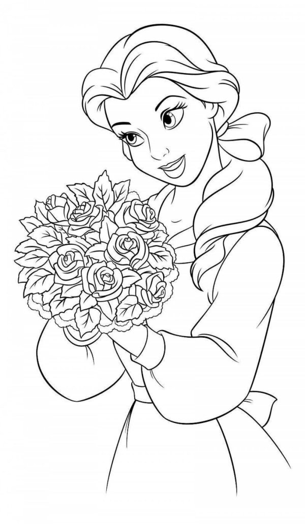 принцесса бель раскраска