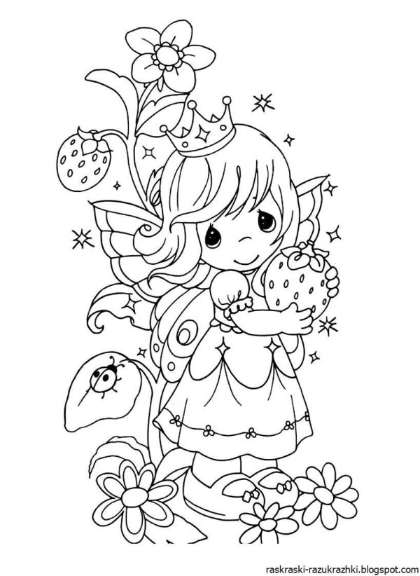 раскраска маленькая фея