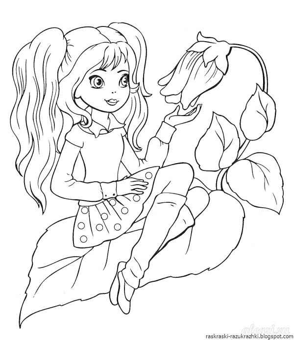 разукрашки для девочек