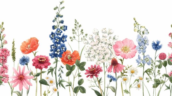 рисунки полевых цветов