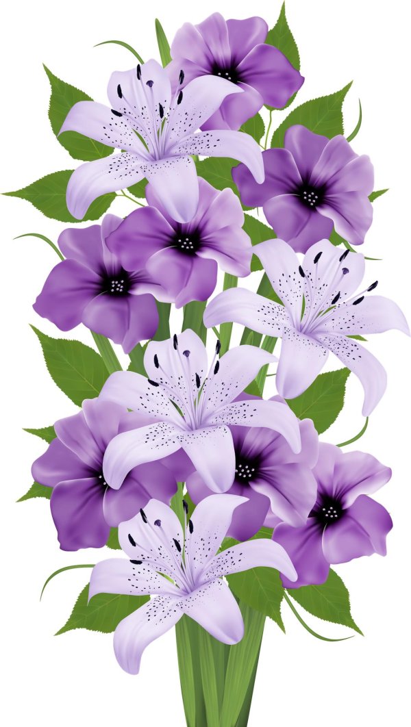 Узкие с цветами