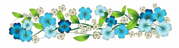 цветочный орнамент в полосе