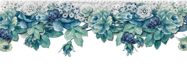 цветочные бордюры для декупажа