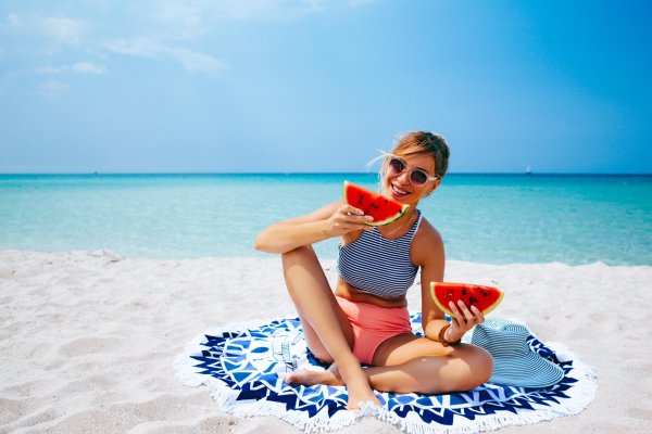 пляж девушка