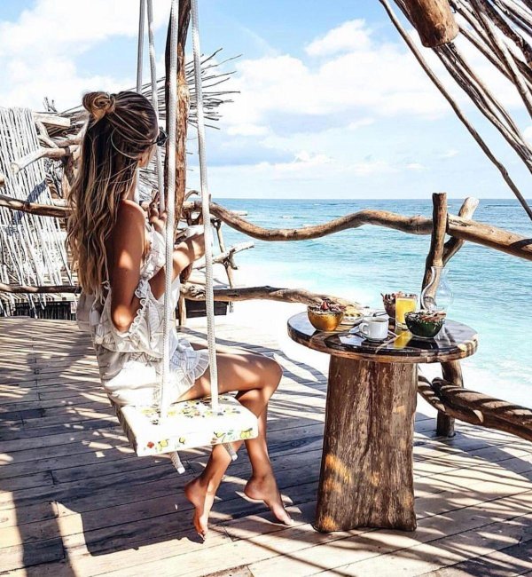 пляж девушка