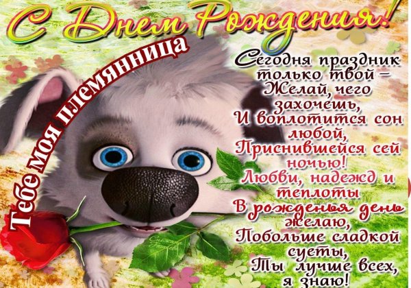 день рождения племянницы поздравления от дяди