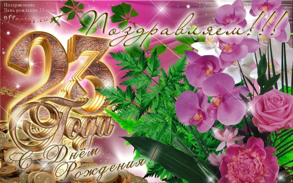 с 23 летием