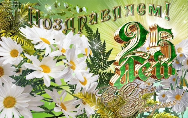 открытки с 25 летием девушке