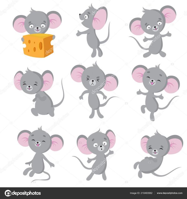 мышата разные эмоции