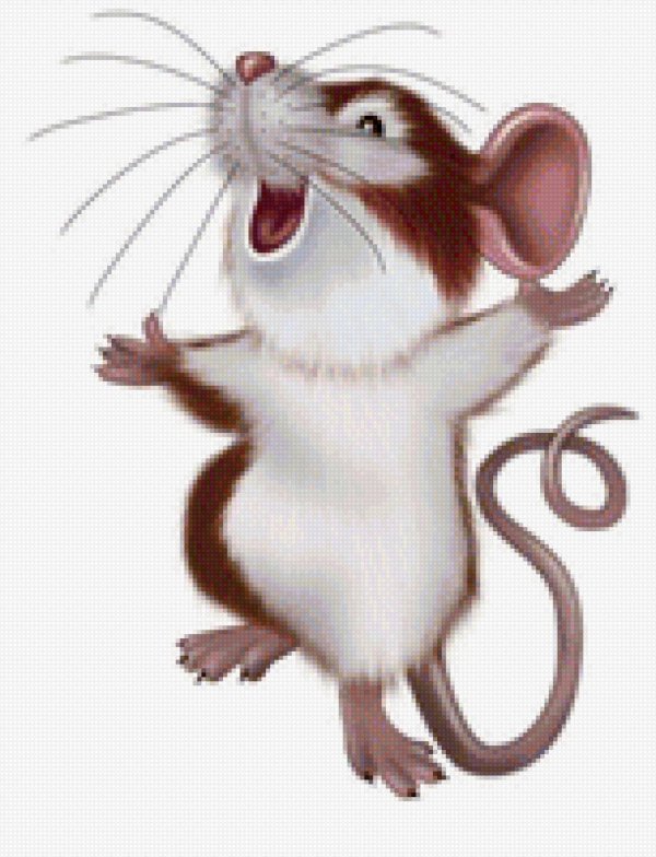 белая крыса мультяшная