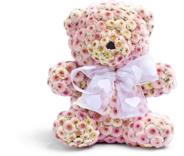 розовый медведь