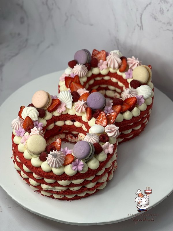 украшение торта цифра