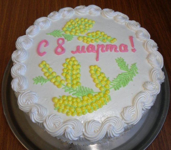 мимоза на торте