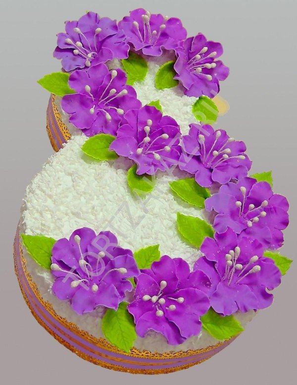 торт цветок