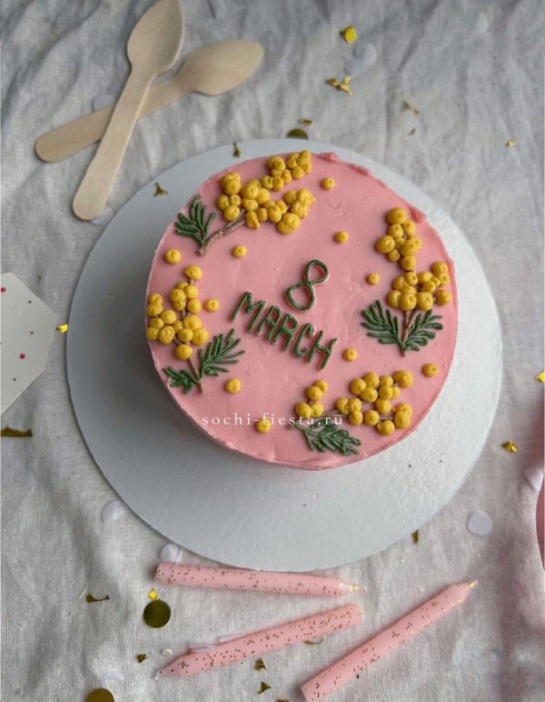 мимоза на торте