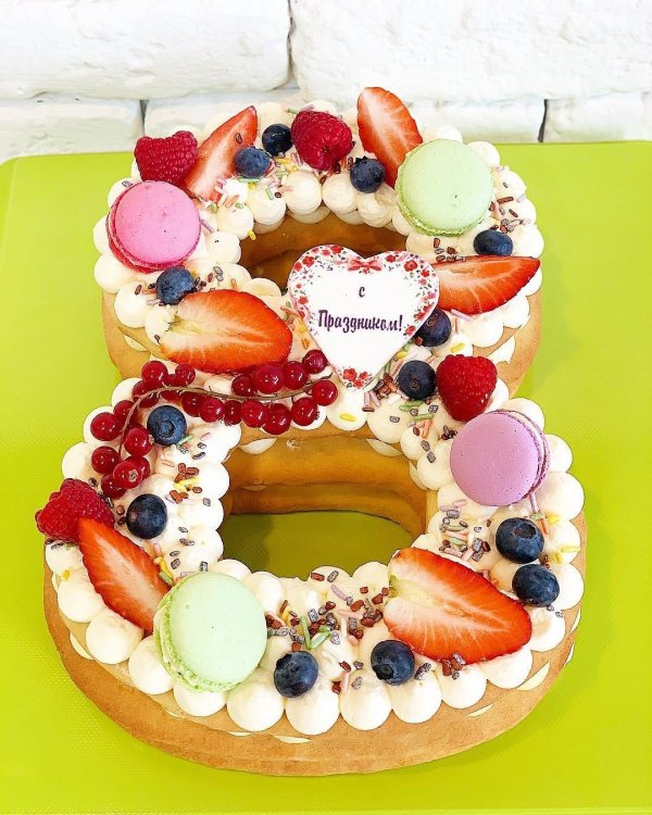 украшение торта цифра