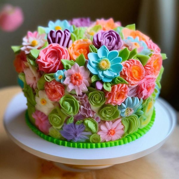 красивые торты с цветами
