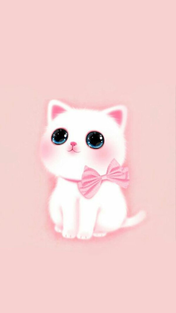 милый кот розовый фон