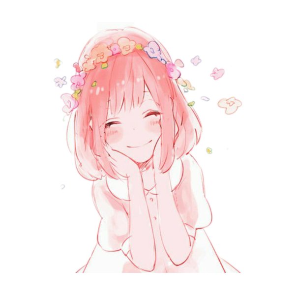 тян с розовыми волосами