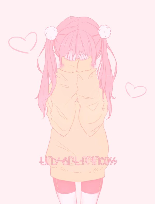 аниме тянки розовые