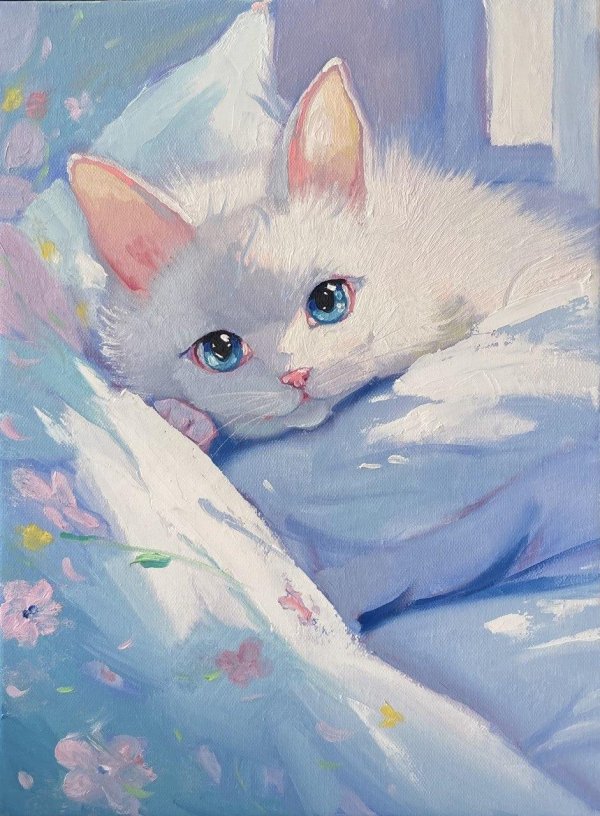 кошка картина