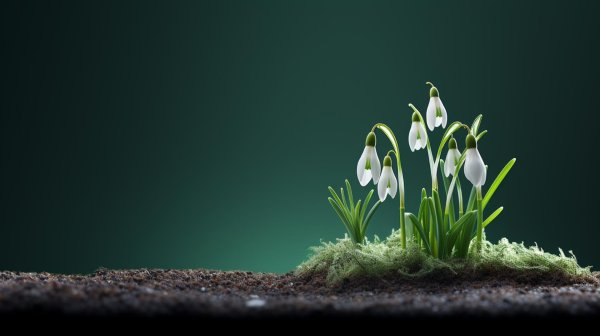 фон подснежники